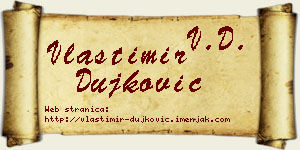 Vlastimir Dujković vizit kartica